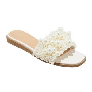 A New Day White Pearl Embellished Sandals